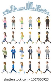 Illustrations of various people / Student