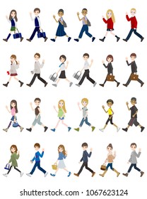 Illustrations of various people / Student