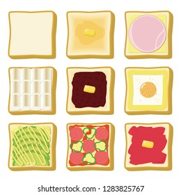 Illustrations of various toasts