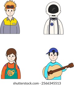 illustrations of various types of profession