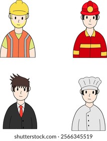 illustrations of various types of profession