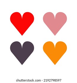 illustrations vector of collection heart . Love symbol icon set. heart vector