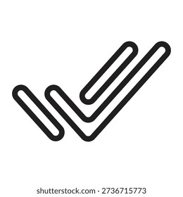 Illustrations Vector of Double Check Mark Icon for Ui_ Line Icon