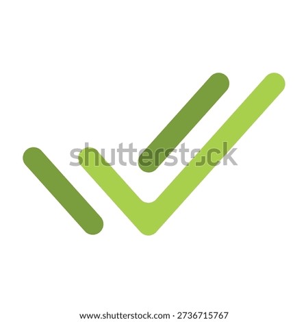 Illustrations Vector of Double Check Mark Icon for Ui_ Flat Icon
