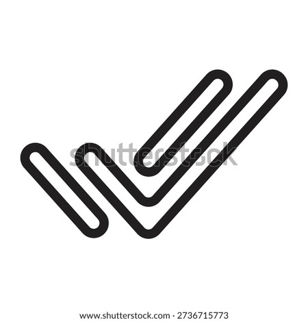 Illustrations Vector of Double Check Mark Icon for Ui_ Line Icon