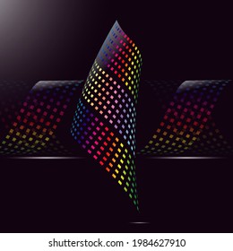 illustrations vector graphic of revolved in spectrum color gradient free vector