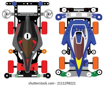 illustrations vector two toy car