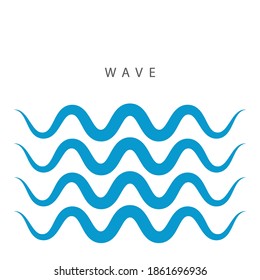 Illustrations of wave design template.