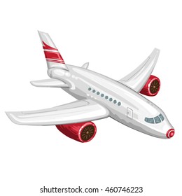 Illustrations with a white aircraft
