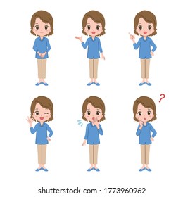 
Illustrations of women in various poses