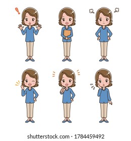 Illustrations of women in various poses	