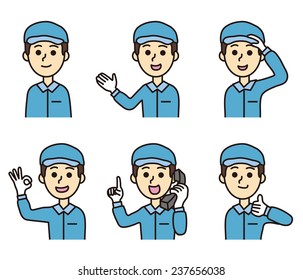 Illustrations of  workers