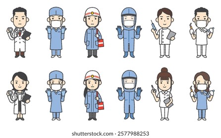 Illustrations of working people ~ medical workers