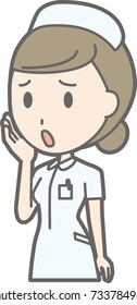 Illustrations worn by female nurses wearing white coats