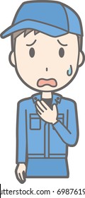 Illustrations worn by men wearing work clothes