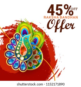 illustration,sale banner or poster for indian festival of raksha bandhan celebration.