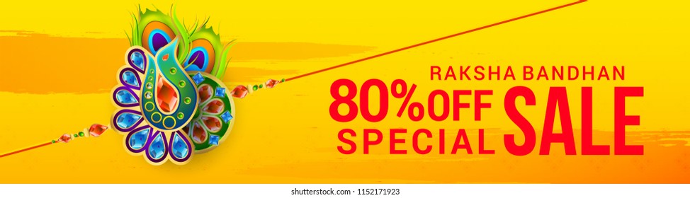 illustration,sale banner or poster for indian festival of raksha bandhan celebration.