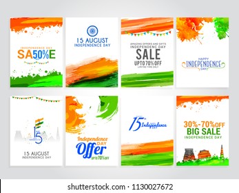 illustration,sale banner or sale poster for indian independence day celebration.