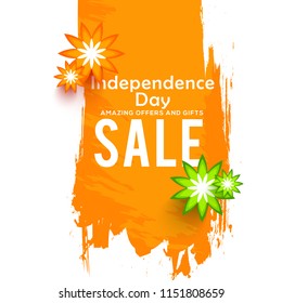 illustration,sale banner or sale poster for indian independence day celebration.