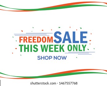 illustration,sale banner or sale poster for indian independence day celebration.