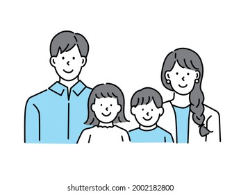 illustrations.husband and wife, parent and child, children, business, kids, dual-income