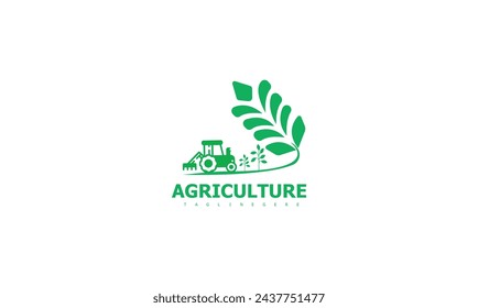 Illustrative badge representing sustainable farming, with lush fields and grazing animals.