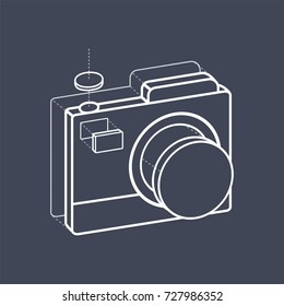 Illustrative camera creative digital graphic