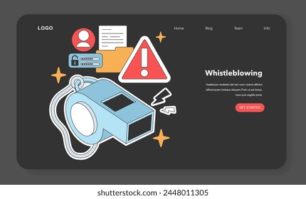 Concepto ilustrativo que destaca la importancia de la denuncia de irregularidades en la era digital, con símbolos de alerta, seguridad documental y confidencialidad del usuario. Ilustración vectorial plana