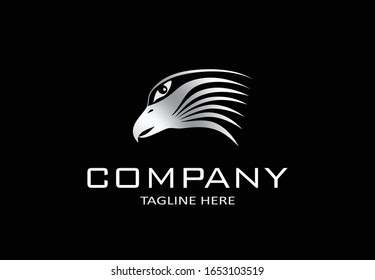Logo de águila ilustrativa y llamativa que representa elegancia, poder y libertad.