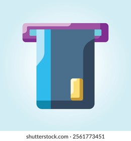 Illustrative depiction of an ATM card being inserted into a machine