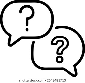 Design ilustrativo que representa uma cena de entrevista com perguntas e interações, adequado para apresentações ou publicações.