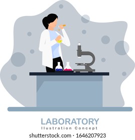 Illustrative design of research concepts in the laboratory