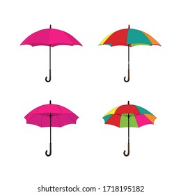 Illustrative design of various umbrella shapes