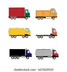 Illustrative designs of various shapes of truck vehicles