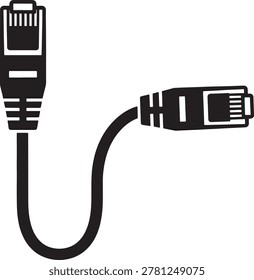 An illustrative diagram of an Ethernet crossover cable, showing the connection between two RJ45 connectors. This type of cable is commonly used to connect similar devices directly, such as a computer to another computer or a router to a switch without requiring an intermediary hub. Ideal for networking setups and troubleshooting connections.