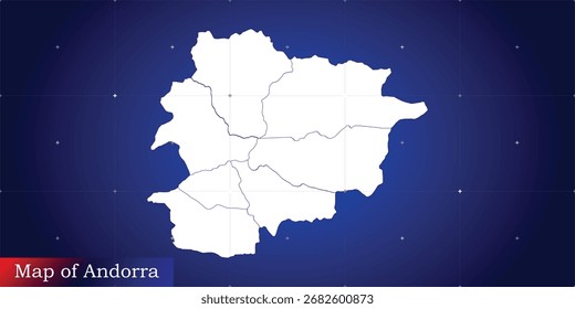Mapa digital ilustrativo de Andorra