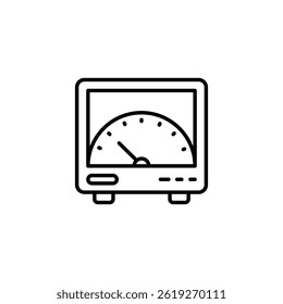 Illustrative display measuring device with dial, modern style display