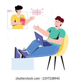 An illustrative flat vector of product marketing 