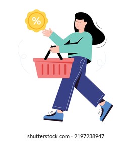 An illustrative flat vector of product marketing 