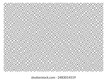 Illustrative geometric design with an abstract pattern on a white background offering a seamless texture for modern art and vector elements with intricate lines and shapes.