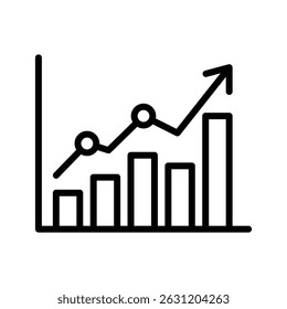 Gráfico ilustrativo mostrando tendência positiva ascendente, significando crescimento e sucesso.