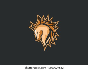Illustrative horse vector design, unicorn, mustang 