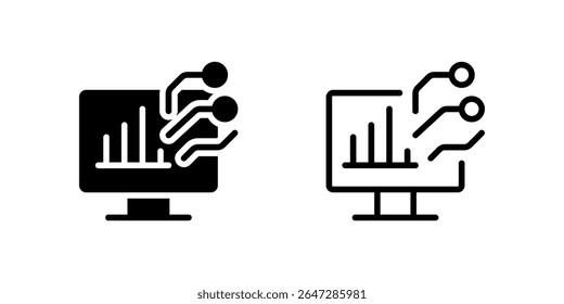 Illustrative icons showcasing artificial intelligence in data analysis, decision-making, and predictive tech.