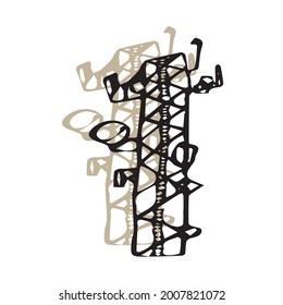 illustrative image of cellular telephone signal tower or commonly called base transceiver tower to facilitate wireless communication komunikasi