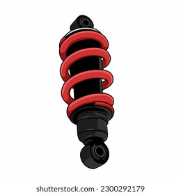 The illustrative image of this part of the motorbike vehicle is the shock motorbike vector