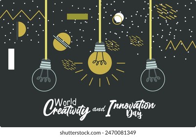 An illustrative image of three lights and a background - World Creativity and Innovation Day