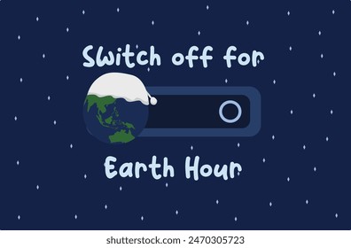 An illustrative image of a turn off switch celebrating earth hour