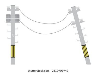 Illustrative image of a utility pole tilted due to an earthquake, accident, or similar event.