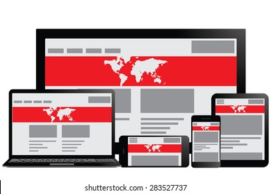 Illustrative Responsive Web Design across Multiple Devices