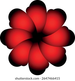 Arte de gradiente de flor simple ilustrativo